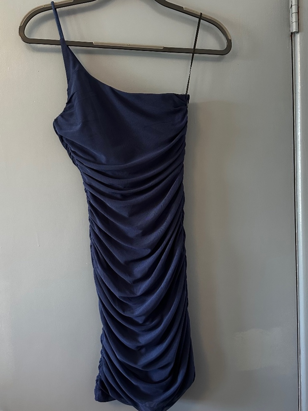 Navy Size 2 one shoulder bodycon dress